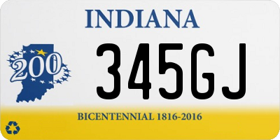 IN license plate 345GJ