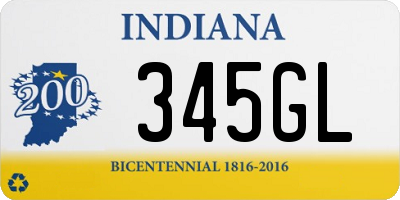 IN license plate 345GL