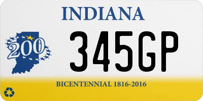 IN license plate 345GP