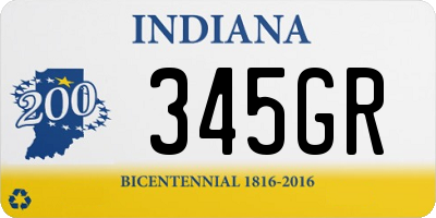 IN license plate 345GR