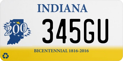 IN license plate 345GU