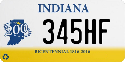 IN license plate 345HF