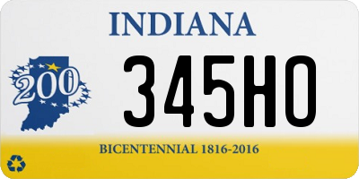 IN license plate 345HO