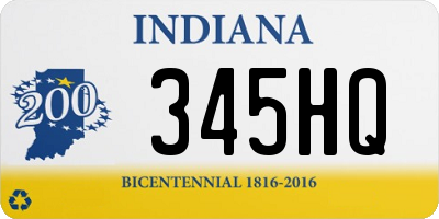 IN license plate 345HQ