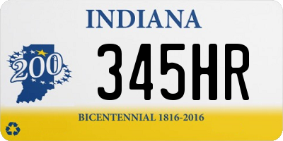 IN license plate 345HR