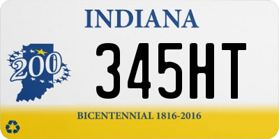 IN license plate 345HT