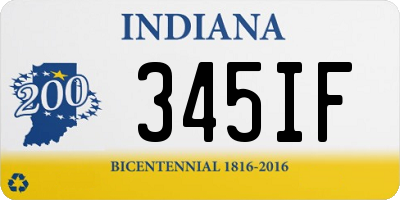 IN license plate 345IF