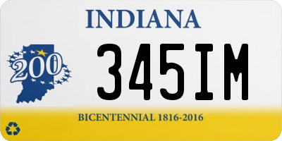 IN license plate 345IM