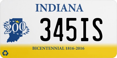 IN license plate 345IS