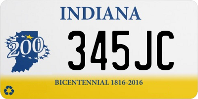 IN license plate 345JC