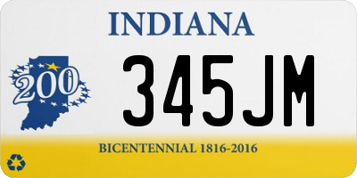 IN license plate 345JM