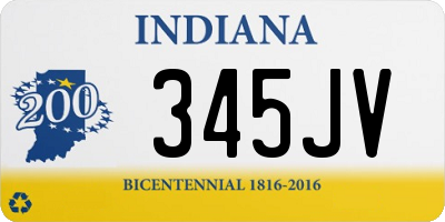 IN license plate 345JV