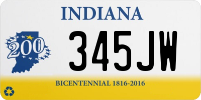 IN license plate 345JW