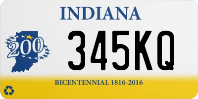 IN license plate 345KQ