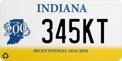 IN license plate 345KT