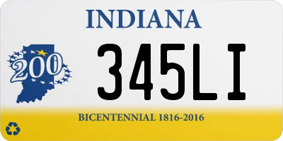 IN license plate 345LI