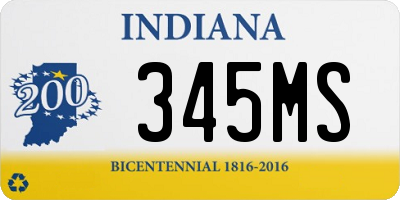 IN license plate 345MS