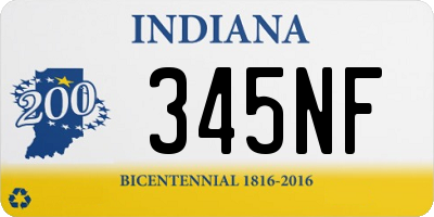 IN license plate 345NF