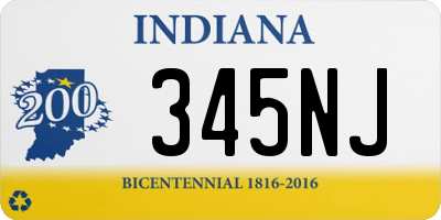 IN license plate 345NJ