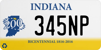 IN license plate 345NP