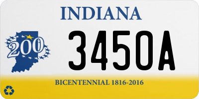 IN license plate 345OA