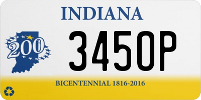 IN license plate 345OP