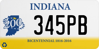 IN license plate 345PB