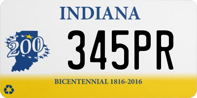 IN license plate 345PR