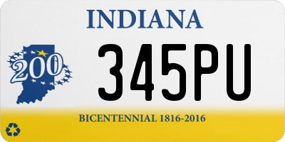 IN license plate 345PU