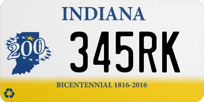 IN license plate 345RK