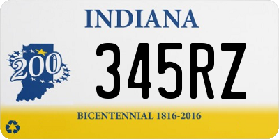 IN license plate 345RZ