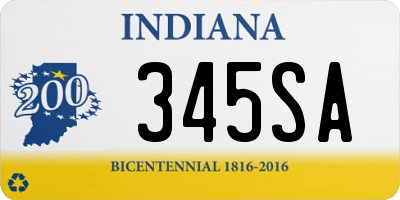 IN license plate 345SA