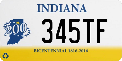 IN license plate 345TF