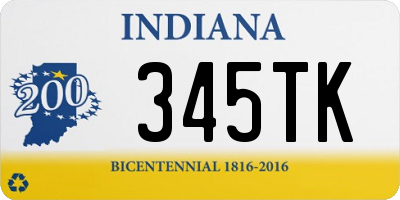 IN license plate 345TK