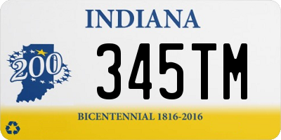 IN license plate 345TM