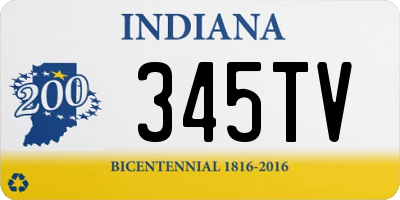 IN license plate 345TV