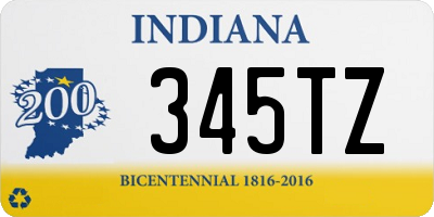 IN license plate 345TZ