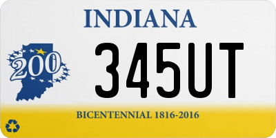 IN license plate 345UT