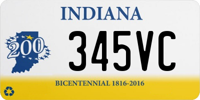 IN license plate 345VC