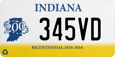 IN license plate 345VD