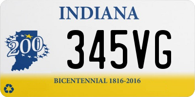 IN license plate 345VG