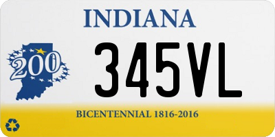 IN license plate 345VL