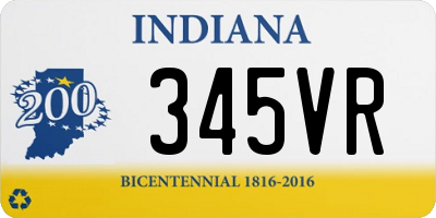 IN license plate 345VR