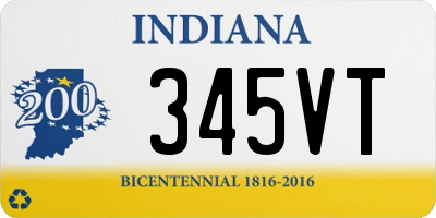 IN license plate 345VT