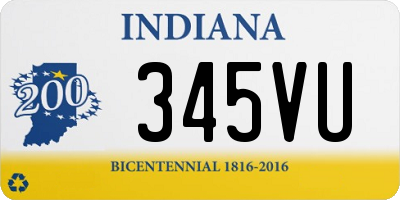 IN license plate 345VU