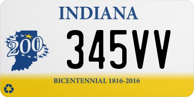 IN license plate 345VV