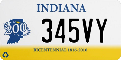 IN license plate 345VY