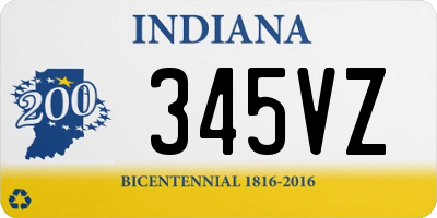 IN license plate 345VZ