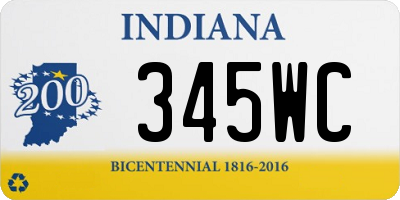 IN license plate 345WC