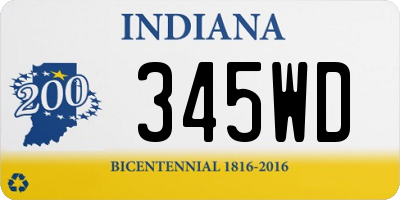 IN license plate 345WD